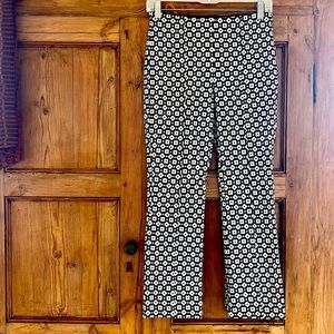 Anthropology, black and white flower and diamond party pants!